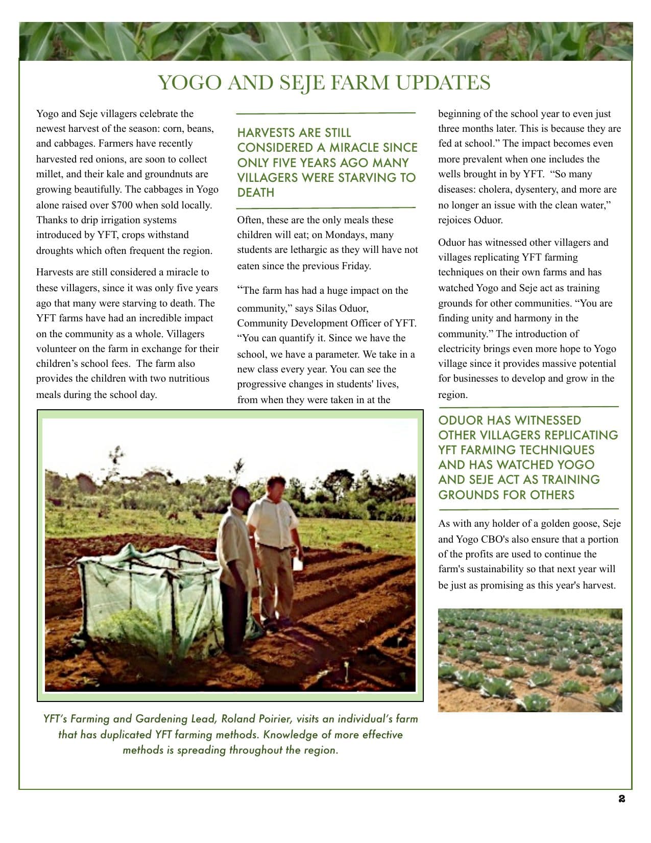 Fall 2013 Newsletter, page 2 of 6
