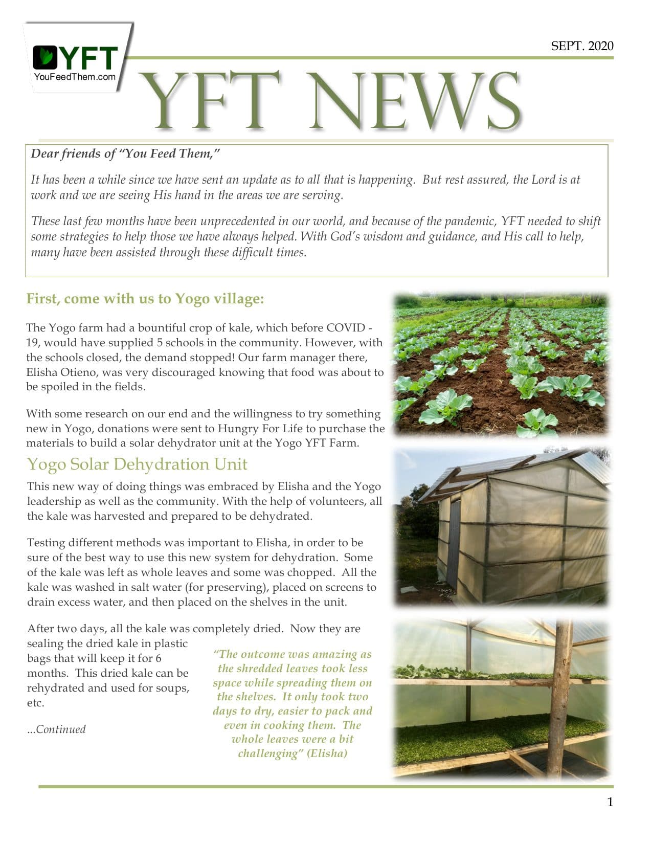 2024 Newsletter (One), page 1 of 4