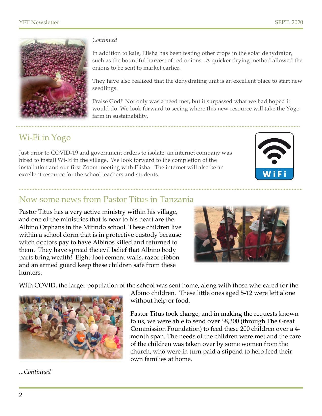 2024 Newsletter (One), page 2 of 4