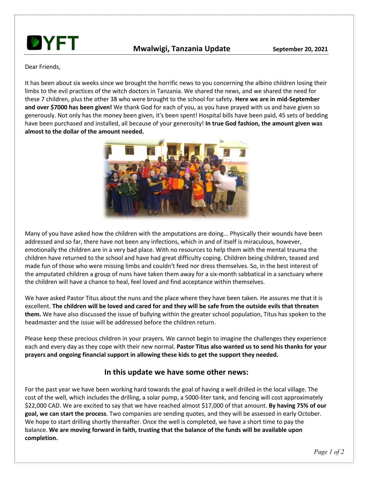 2024 Newsletter (Three), page 1 of 2