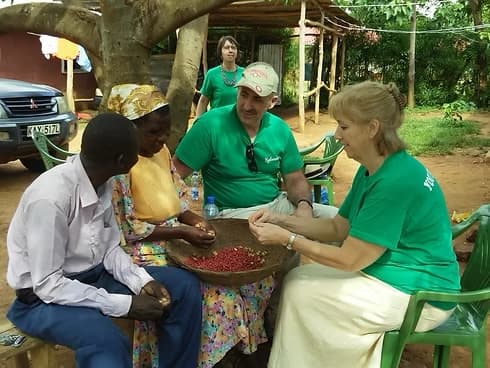 Community members sorting the harvest in Yogo, Kenya