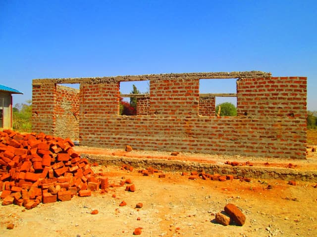 The school building at Seje, Kenya